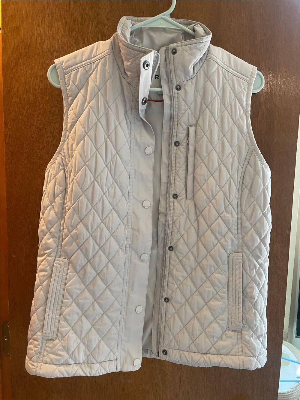 Orvis Quilted Sleeveless Puffer Vest - Light Gray (Small)